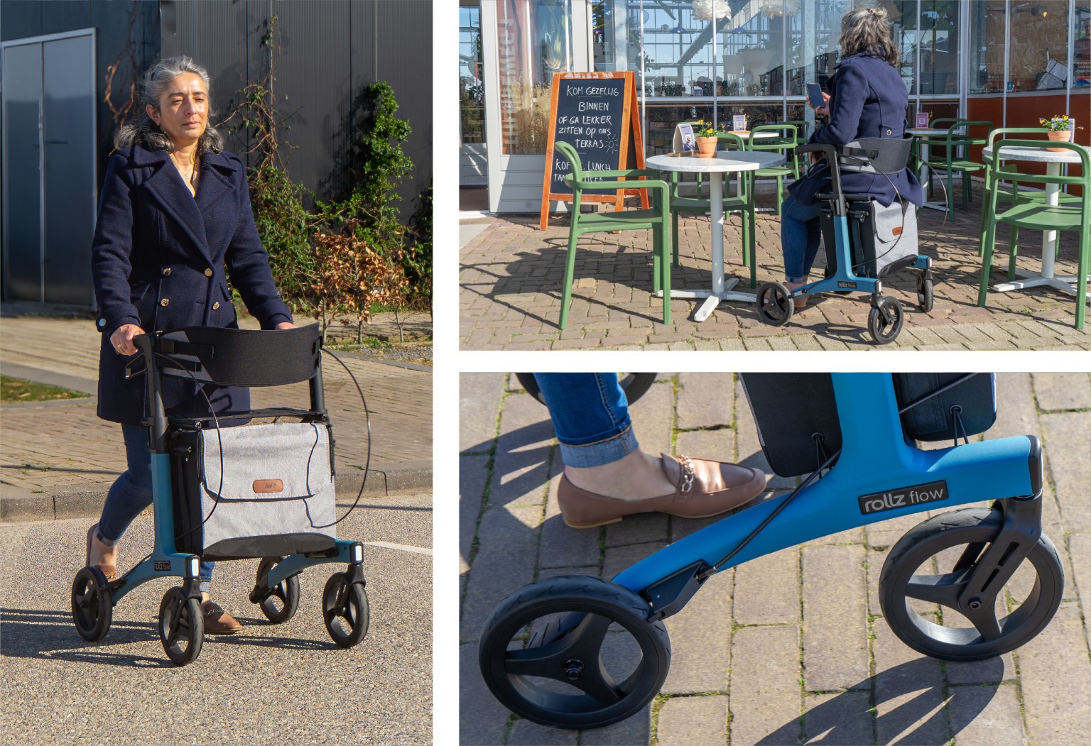Rollz Flow Walker with Seat - Leightweight aluminum - Rollz US